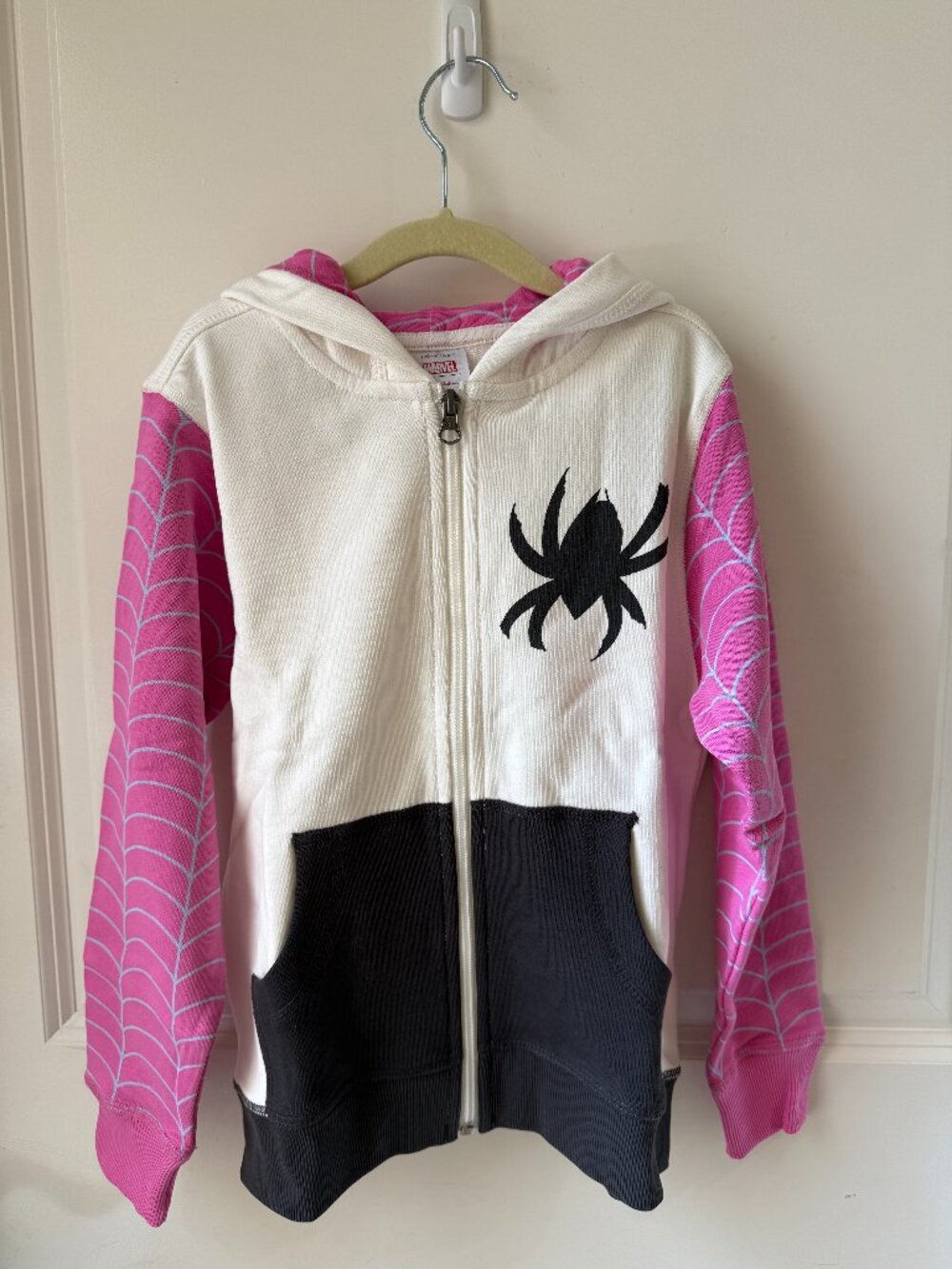 Hanna Andersson Marvel Ghost-Spider Spider-Gwen Zip Hoodie Jacket 120 US 6-7
